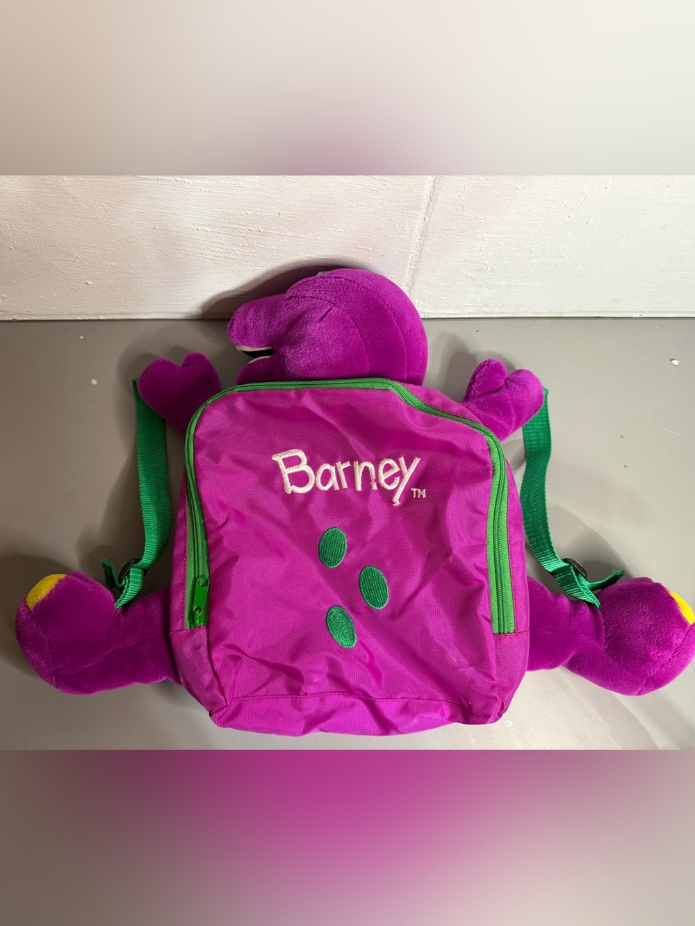 Barney Plush Kids Backpack - Purple
